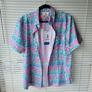 Chubbie's The Here For a Good Time Short Sleeve Button Down (Rayon Sunday Shirt)